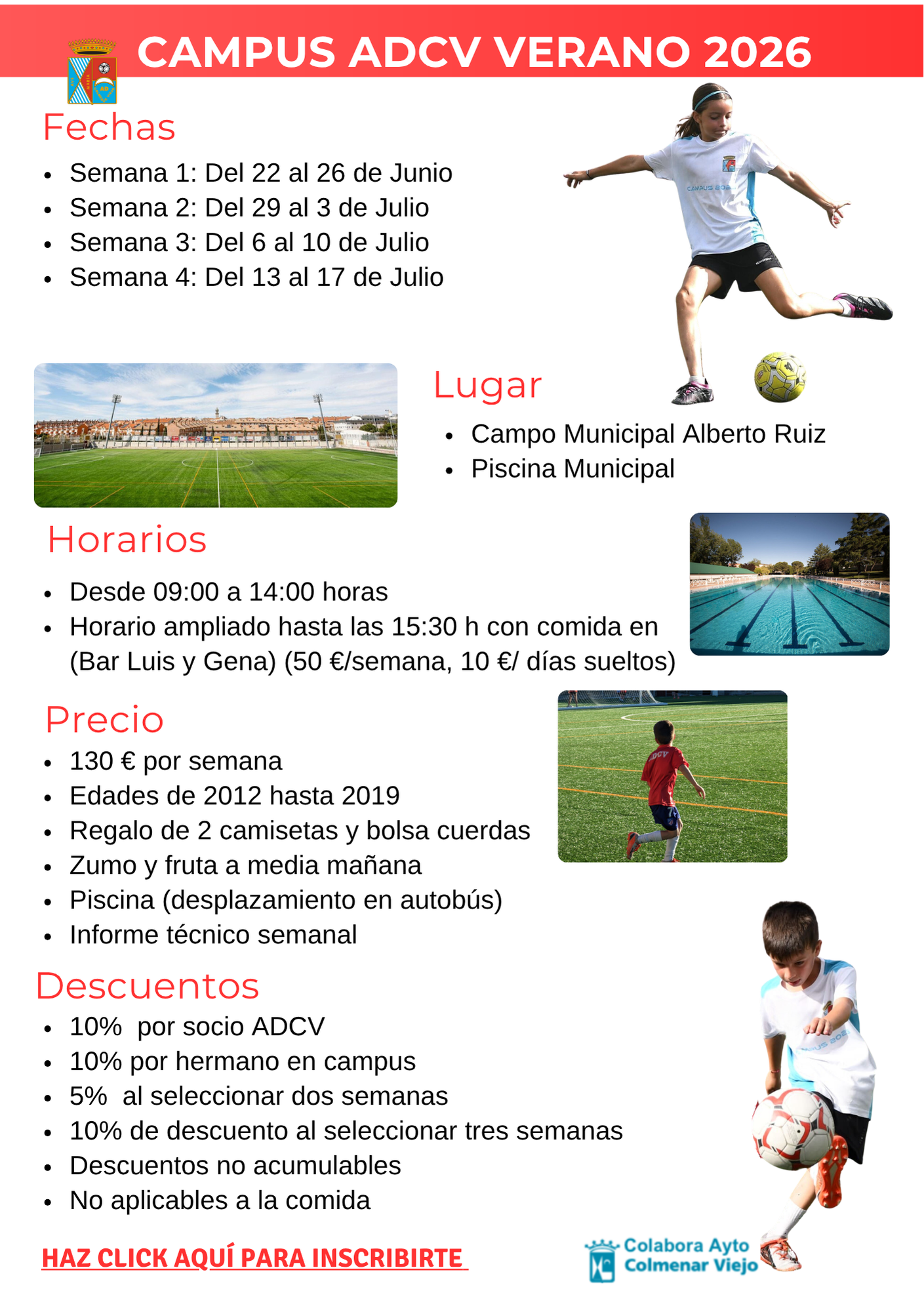 Campo Alberto Ruiz y horarios